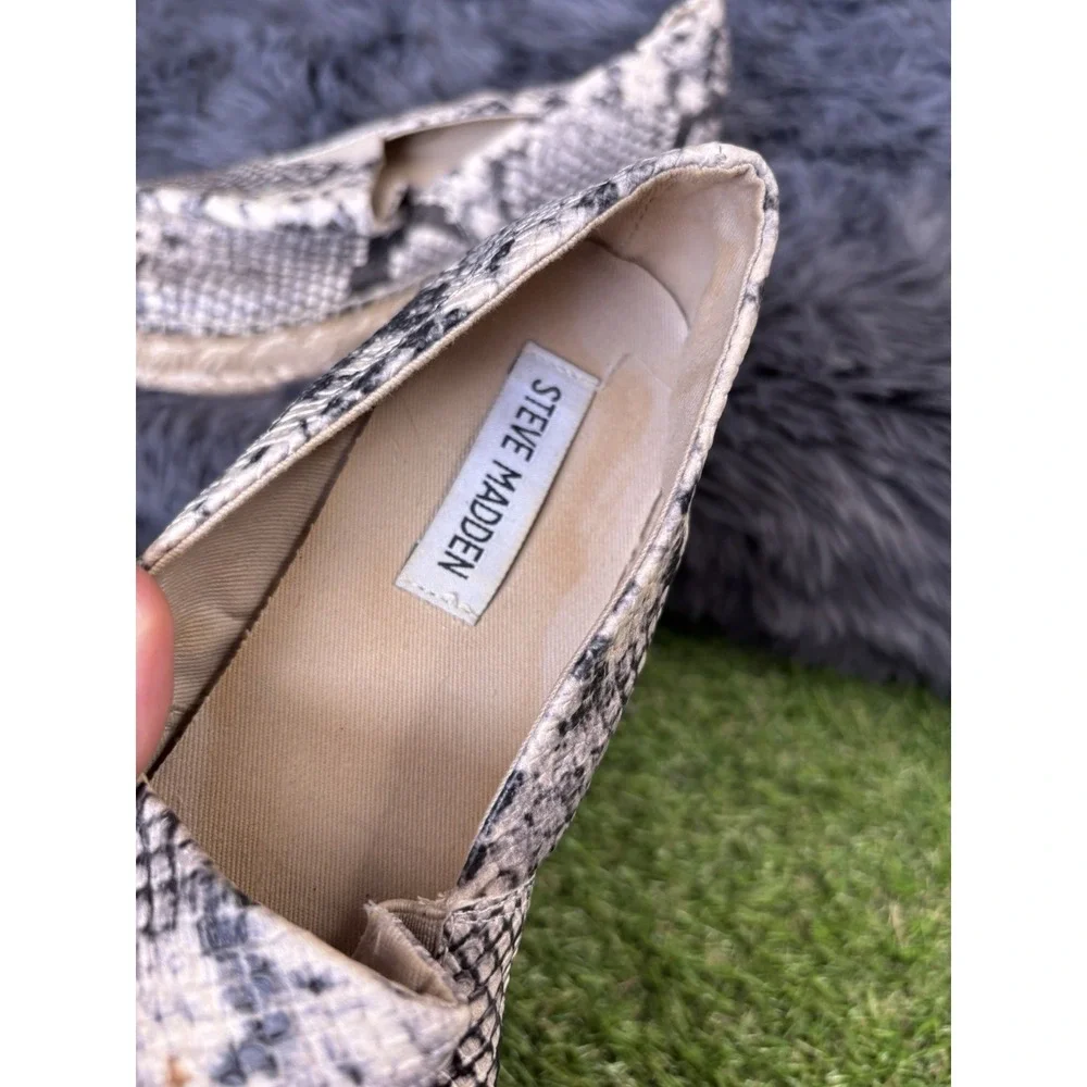 Steve Madden Prisila Espadrille Size 8 M Snakeskin‎ Animal Print Slip On Shoes